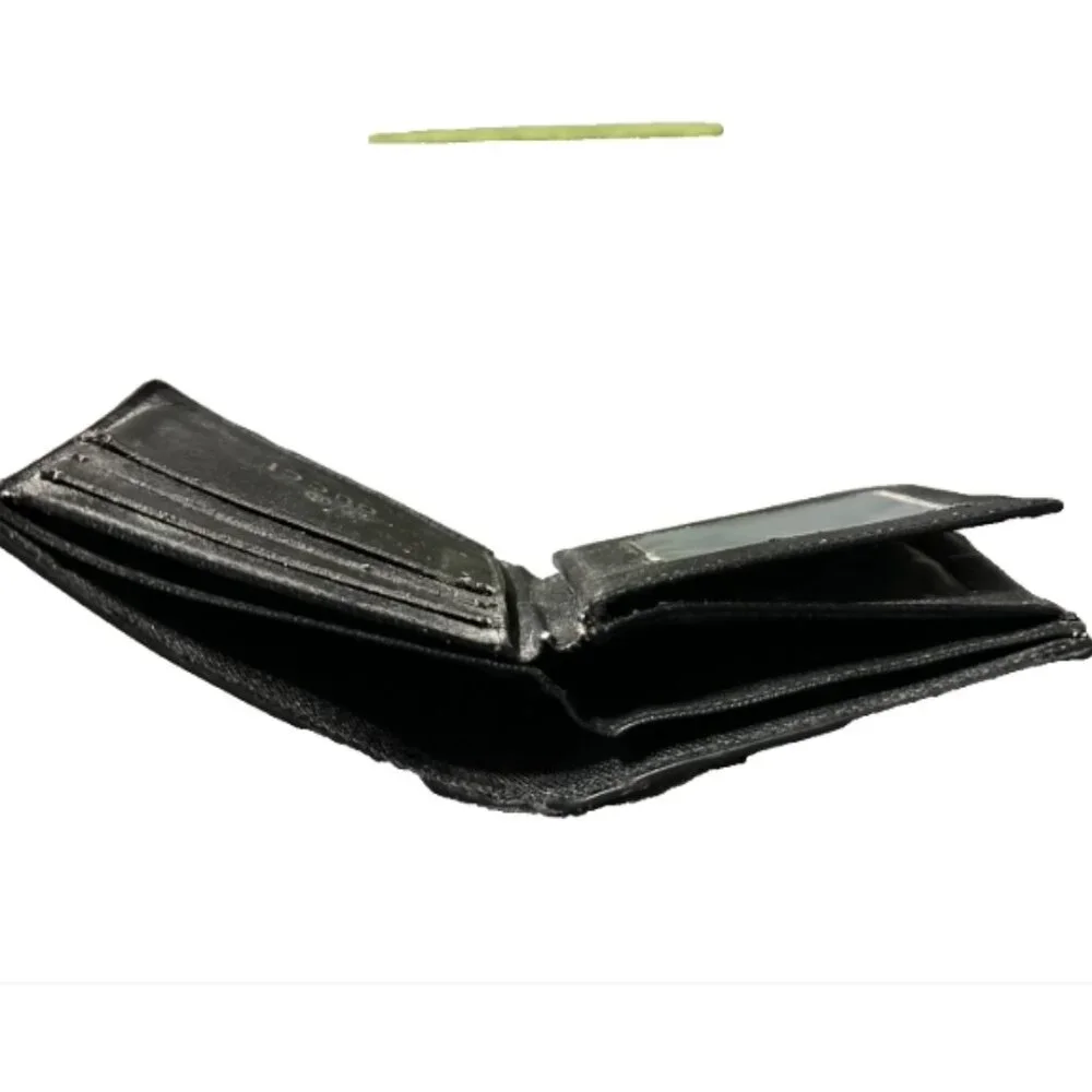 GG Designer Leather Snake Monogram Wallet (8 Card Slots) Black